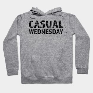 Casual Wednesday Black Letter Hoodie